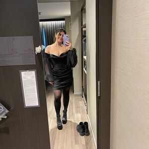 Elegant Black Off-Shoulder Dress